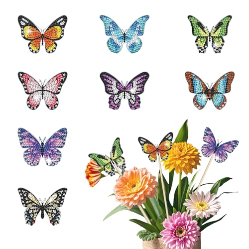 Werownsgso 10 Stück Diamant Painting Schmetterling Sets,DIY Diamant Malerei Garten Dekoration,Art Diamond-Painting für Garten Dekor,Draußen und Drinnen Balkon Deko Werownsgso 10 Stück Diamant Painting Schmetterling Sets,DIY Diamant Malerei Garten Dekoration,Art Diamond-Painting für Garten Dekor,Draußen und Drinnen Balkon Deko von Werownsgso
