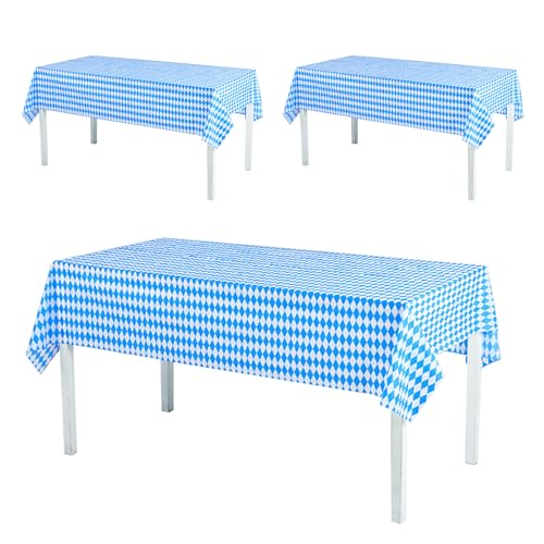Werownsgso 3 Stück Oktoberfest Tischdecke Deko,137 x 274 cm Bayrisch Tischtuch, Blau Weiß Einweg-Tischdecke, Rechteckig Tischdecke Deko für Bierzelten Haushalt Bayern Feiern Bier Festival Werownsgso 3 Stück Oktoberfest Tischdecke Deko,137 x 274 cm Bayrisch Tischtuch, Blau Weiß Einweg-Tischdecke, Rechteckig Tischdecke Deko für Bierzelten Haushalt Bayern Feiern Bier Festival von Werownsgso