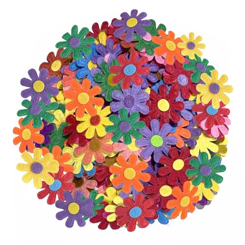 Werownsgso Bunte Filzblumen, 2,7 cm, Blumenverzierungen, Stoff-Blumendekoration, Filzstoff-Blumen für Bastelarbeiten, Karten, Bastelarbeiten, 200 Stück Werownsgso Bunte Filzblumen, 2,7 cm, Blumenverzierungen, Stoff-Blumendekoration, Filzstoff-Blumen für Bastelarbeiten, Karten, Bastelarbeiten, 200 Stück von Werownsgso