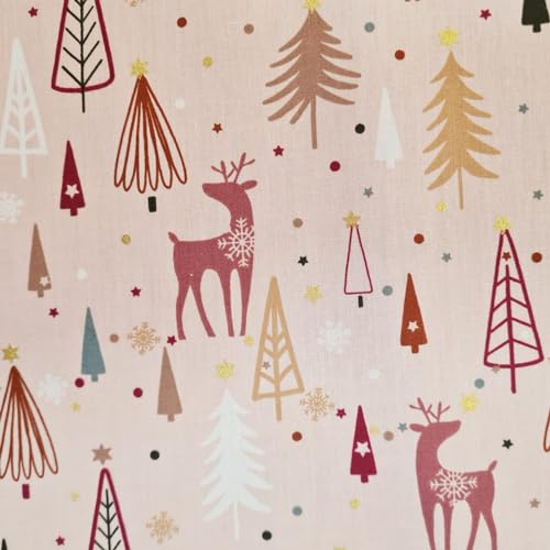 Stoff Meterware Weihnachten 0,5 m Janne rosa Hirsch Tannenbaum Winterwald Weihnachtsstoff Weihnachtstoff wiederverwendbares Geschenkpapier nachhaltig Stoff Meterware Weihnachten 0,5 m Janne rosa Hirsch Tannenbaum Winterwald Weihnachtsstoff Weihnachtstoff wiederverwendbares Geschenkpapier nachhaltig von Werthers Stoffe