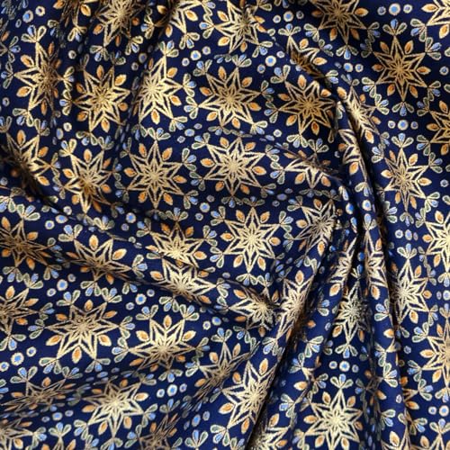 Stoff Meterware Weihnachten 0,5 m Magnifik blau gold Weihnachtsstoff nachhaltiges Geschenkpapier Dekostoff Adventskalender Stoff Meterware Weihnachten 0,5 m Magnifik blau gold Weihnachtsstoff nachhaltiges Geschenkpapier Dekostoff Adventskalender von Werthers Stoffe