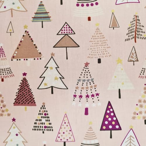 Stoff Meterware Weihnachten 0,5 m Olle zartrosa Tannenbaum Winterwald Weihnachtsstoff Weihnachtstoff wiederverwendbares Geschenkpapier nachhaltig Stoff Meterware Weihnachten 0,5 m Olle zartrosa Tannenbaum Winterwald Weihnachtsstoff Weihnachtstoff wiederverwendbares Geschenkpapier nachhaltig von Werthers Stoffe