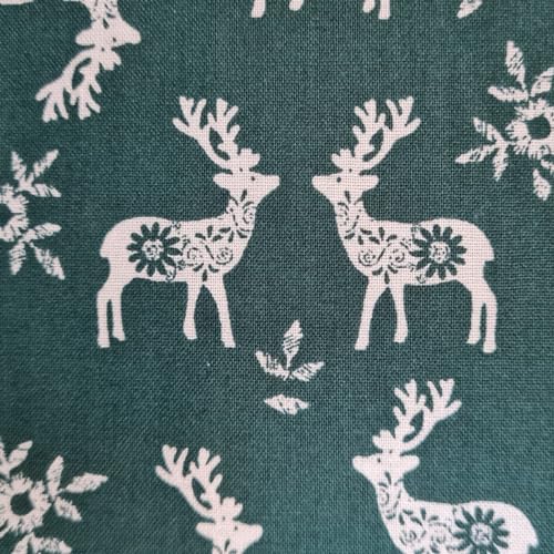 Stoff Meterware Weihnachten 0,5 m Rasmus grün Hirsch Rentier Blumen weiß Weihnachtsstoff Weihnachtstoff wiederverwendbares Geschenkpapier nachhaltig Stoff Meterware Weihnachten 0,5 m Rasmus grün Hirsch Rentier Blumen weiß Weihnachtsstoff Weihnachtstoff wiederverwendbares Geschenkpapier nachhaltig von Werthers Stoffe