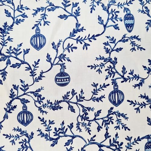 Stoff Meterware Weihnachten 0,5 m Texel blau weiß Ranken Kugeln Holland Weihnachtsstoff Weihnachtstoff wiederverwendbares Geschenkpapier nachhaltig Stoff Meterware Weihnachten 0,5 m Texel blau weiß Ranken Kugeln Holland Weihnachtsstoff Weihnachtstoff wiederverwendbares Geschenkpapier nachhaltig von Werthers Stoffe