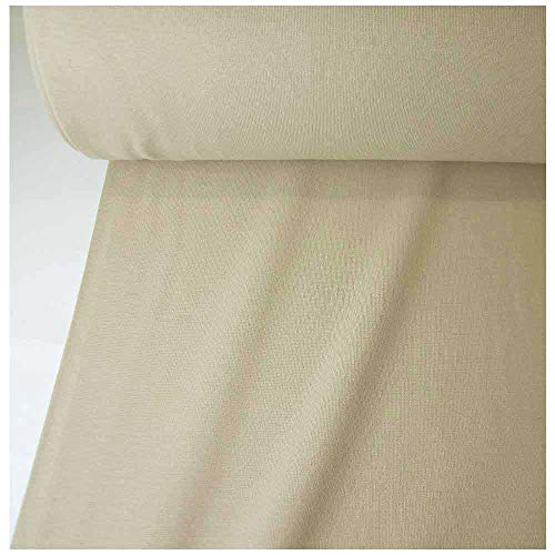 Stoff Meterware Bündchenstoff Schlauchware Jersey beige sand natur Bündchen Bezugsstoff Wohnwagen von Werthers Stoffe