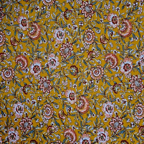 Stoff Meterware Viskose 0,5 m Kerala gelb Blumen Kleiderstoff Blusenstoff Kleid Rock Stoff Meterware Viskose 0,5 m Kerala gelb Blumen Kleiderstoff Blusenstoff Kleid Rock von Werthers Stoffe