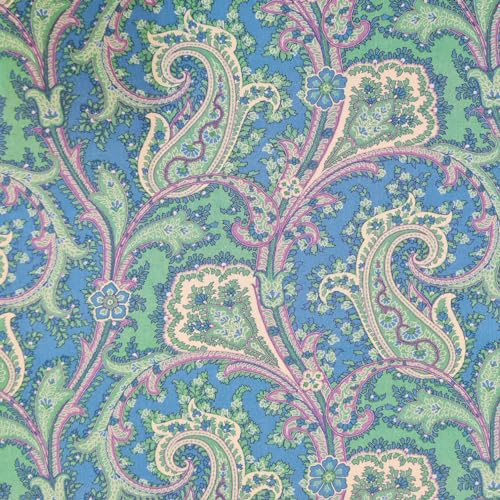 Stoff Meterware Viskose 0,5 m Paisley jade azurblau violett Kleiderstoff Blusenstoff Kleid Rock Stoff Meterware Viskose 0,5 m Paisley jade azurblau violett Kleiderstoff Blusenstoff Kleid Rock von Werthers Stoffe