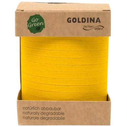 Baumwoll Ringelband gelb 5 mm x 100 m, 1 Rolle(n) von Wertpack