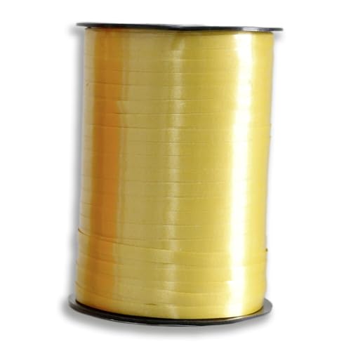 Rolle Geschenkband, Polyband, Gold, 500 m / 5 mm, 1 Rolle(n) von Wertpack
