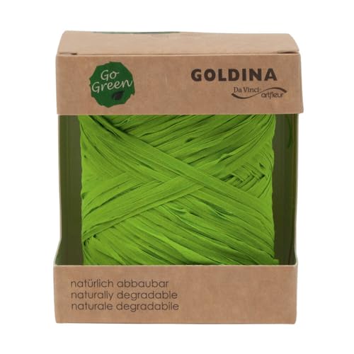 Geschenkbast, Bastbänder, Naturbast, 10 mm stark, 50 lfm, Apfelgrün, 1 Rolle(n) von Wertpack