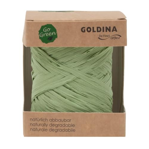 Geschenkbast, Bastbänder, Naturbast, 10 mm stark, 50 lfm, Lindgrün, 1 Rolle(n) von Wertpack