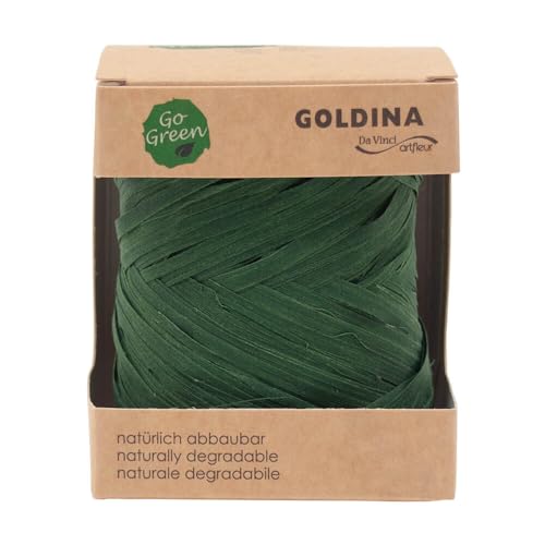 Geschenkbast, Bastbänder, Naturbast, 10 mm stark, 50 lfm, Waldgrün, 1 Rolle(n) von Wertpack
