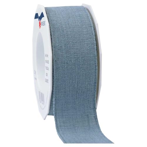 Leinenband Green blaugrau Geschenkband 40 mm x 15 m, 1 Rolle(n) von Wertpack