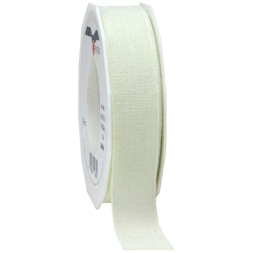 Leinenband Green cream Geschenkband 25 mm x 15 m, 1 Rolle(n) von Wertpack
