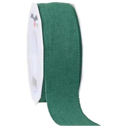 Leinenband Green dunkelgrün Geschenkband 40 mm x 15 m, 1 Rolle(n) von Wertpack