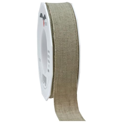 Leinenband Green natur Geschenkband 25 mm x 15 m, 1 Rolle(n) von Wertpack