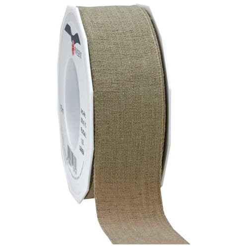 Leinenband Green natur Geschenkband 40 mm x 15 m, 1 Rolle(n) von Wertpack