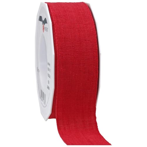 Leinenband Green rot Geschenkband 40 mm x 15 m, 1 Rolle(n) von Wertpack