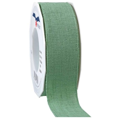 Leinenband Green sage green Geschenkband 40 mm x 15 m, 1 Rolle(n) von Wertpack