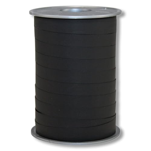 Wertpack Ringelband OPAK, Geschenkband, Polyband, Schwarz, matt, 10 mm x 200 m, 1 Rolle(n) von Wertpack
