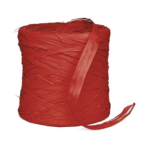 Rolle Geschenkbast-Raphia, Rot, Bastband, Geschenkband, 200 m, 1 Rolle(n) von Wertpack