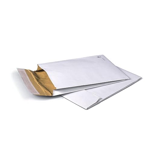 Versandtaschen K-Pack, Papierpolster, 100% Altpapier, Weiß/Braun, 250x353mm, 100 Stück von Wertpack