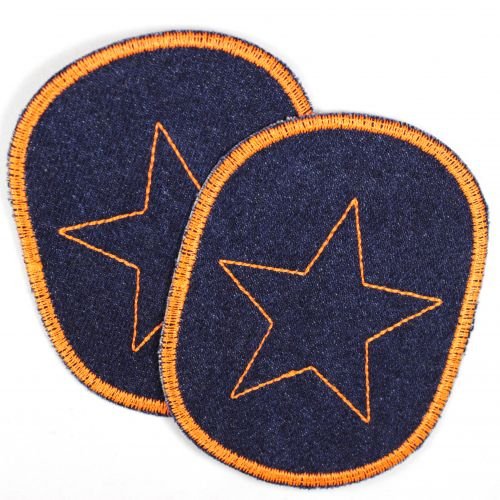 2 Flicken zum aufbügeln Set Jeans Knieflicken dunkelblau Stern orange 10 x 8 cm Buegelflicken Aufbuegler Hosenflicken schlichte Applikationen für Kinder reissfeste Bügelbilder geeignet als Aufnäher 2 Flicken zum aufbügeln Set Jeans Knieflicken dunkelblau Stern orange 10 x 8 cm Buegelflicken Aufbuegler Hosenflicken schlichte Applikationen für Kinder reissfeste Bügelbilder geeignet als Aufnäher von Wertstueck Flickli