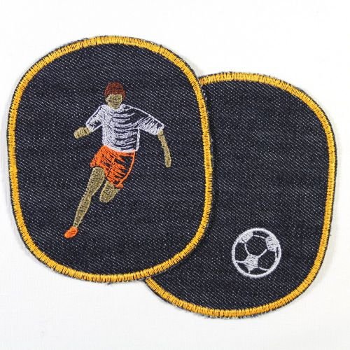 Bügelbilder Sport 2 Aufbügler 12 x 10 cm Junge Flicken zum aufbügeln groß Fußball | Fußballer | Fußballspieler große Bügelflicken für Jungen Jeans gestickt Bügelbilder Sport 2 Aufbügler 12 x 10 cm Junge Flicken zum aufbügeln groß Fußball | Fußballer | Fußballspieler große Bügelflicken für Jungen Jeans gestickt von Wertstueck Flickli