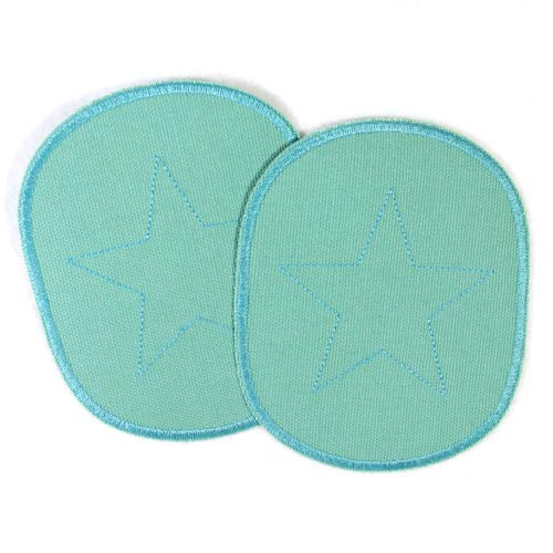 Bügelflicken 2 Knieflicken Set mit Stern mint Canvas Aufbügler 10 x 8cm Flicken zum aufbügeln Hosenflicken schlicht für Kinder Flickli textile Bügelbilder und Stoffflicken zum Hosen reparieren Bügelflicken 2 Knieflicken Set mit Stern mint Canvas Aufbügler 10 x 8cm Flicken zum aufbügeln Hosenflicken schlicht für Kinder Flickli textile Bügelbilder und Stoffflicken zum Hosen reparieren von Wertstueck Flickli