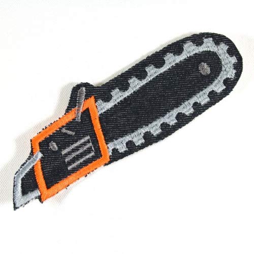 Bügelflicken Kettensäge Aufnäher Flicken zum aufbügeln Jeans 4 x 13cm Bügelbild Werkzeug Hosenflicken Motorsäge Aufbügler für Erwachsene Bügelflicken Kettensäge Aufnäher Flicken zum aufbügeln Jeans 4 x 13cm Bügelbild Werkzeug Hosenflicken Motorsäge Aufbügler für Erwachsene von Wertstueck Flickli