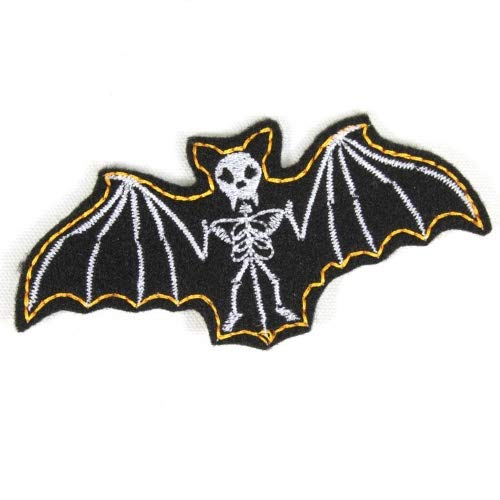 Fledermaus Aufnäher Skelett zum aufbügeln Vampir Bügelflicken Knochen Bügelbild 4,7 x 10 cm Flicken zum aufbügeln Halloween Aufbügler für Kostüm Fasching Karneval Fledermaus Aufnäher Skelett zum aufbügeln Vampir Bügelflicken Knochen Bügelbild 4,7 x 10 cm Flicken zum aufbügeln Halloween Aufbügler für Kostüm Fasching Karneval von Wertstueck Flickli