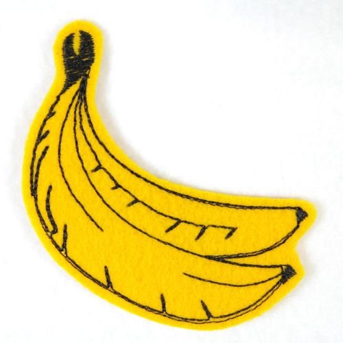 Flicken Banane gelb Aufnäher klein Bügelbild 9 x 6cm Bügelflicken Patch Aufbügler Knieflicken zum aufbügeln Applikation Patches von Wertstueck Flickli