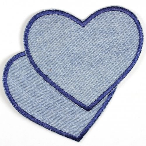 Flicken Herz hellblau Jeans Aufnäher Bügelbild 9,8 x 8,5 cm Bügelflicken Aufbügler Knieflicken zum aufbügeln Applikation 2 große Patches Flicken Herz hellblau Jeans Aufnäher Bügelbild 9,8 x 8,5 cm Bügelflicken Aufbügler Knieflicken zum aufbügeln Applikation 2 große Patches von Wertstueck Flickli