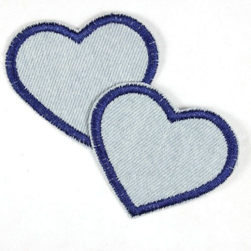 Flicken Herz hellblau blau Aufnäher Bügelbild 5,5 x 6cm Bügelflicken Aufbügler Knieflicken zum aufbügeln Applikation 2 kleine Patches Flicken Herz hellblau blau Aufnäher Bügelbild 5,5 x 6cm Bügelflicken Aufbügler Knieflicken zum aufbügeln Applikation 2 kleine Patches von Wertstueck Flickli