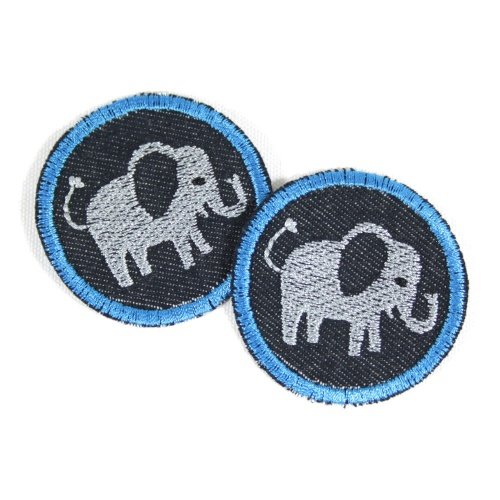 Flicken zum aufbügeln Elefanten Aufbügler 2 x 5cm ø Hosenflicken rund 2 Knieflicken Bügelflicken Tiere Afrika für Kinder Flicken zum aufbügeln Elefanten Aufbügler 2 x 5cm ø Hosenflicken rund 2 Knieflicken Bügelflicken Tiere Afrika für Kinder von Wertstueck Flickli