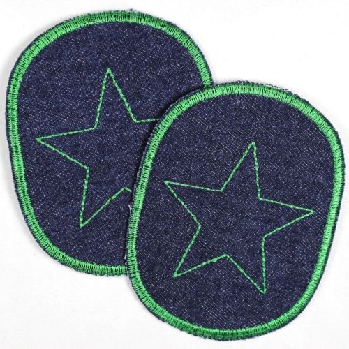Flicken zum aufbügeln Set retro Jeans Knieflicken dunkelblau mit grünem Stern 2 Aufbügler Bügelflicken 10 x 8 cm Hosenflicken Applikation Hosenflicken Flicken zum aufbügeln Set retro Jeans Knieflicken dunkelblau mit grünem Stern 2 Aufbügler Bügelflicken 10 x 8 cm Hosenflicken Applikation Hosenflicken von Wertstueck Flickli