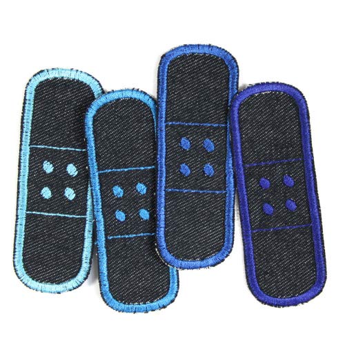 Flickli Pflaster 3 x 8,3cm Bügelflicken blue Jeans bio Set 4 Flicken zum aufbügeln blau Flickli Pflaster 3 x 8,3cm Bügelflicken blue Jeans bio Set 4 Flicken zum aufbügeln blau von Wertstueck Flickli