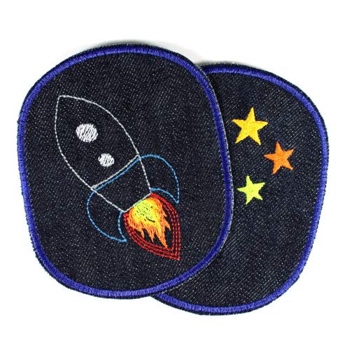 Hosenflicken Rakete Sterne 2 Knieflicken 12 x 10cm Space Flicken zum aufbügeln Weltraum Bügelflicken Weltall Bio Jeans Aufbügler Flickli Bügelbilder Hosenflicken Rakete Sterne 2 Knieflicken 12 x 10cm Space Flicken zum aufbügeln Weltraum Bügelflicken Weltall Bio Jeans Aufbügler Flickli Bügelbilder von Wertstueck Flickli