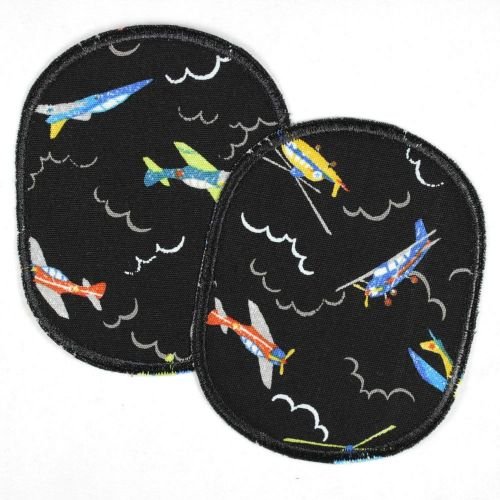 Knieflicken Aufnäher zum aufbügeln für Kinder Set retro Flugzeuge bunt schwarz 2 Flicken 10 x 8 cm Aufbügler für Jungs Hosenflicken und Applikation Bügelflicken Knieflicken Aufnäher zum aufbügeln für Kinder Set retro Flugzeuge bunt schwarz 2 Flicken 10 x 8 cm Aufbügler für Jungs Hosenflicken und Applikation Bügelflicken von Wertstueck Flickli