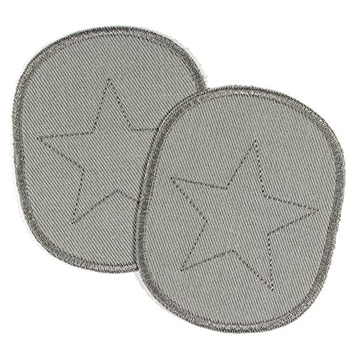 Knieflicken Set retro Sterne auf grau 2 Bio Jeans Flicken zum aufbügeln 10 x 8 cm Aufbügler Hosenflicken Hosenflicken für Jungen Applikationen Bügelbilder Knieflicken Set retro Sterne auf grau 2 Bio Jeans Flicken zum aufbügeln 10 x 8 cm Aufbügler Hosenflicken Hosenflicken für Jungen Applikationen Bügelbilder von Wertstueck Flickli