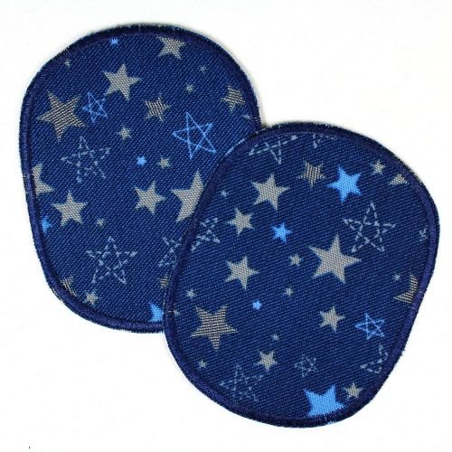Knieflicken Set retro Sterne dunkelblau 2 Flicken zum aufbügeln 10 x 8 cm Bügelflicken Aufbügler Hosenflicken für Kinder Applikationen Bügelbilder Knieflicken Set retro Sterne dunkelblau 2 Flicken zum aufbügeln 10 x 8 cm Bügelflicken Aufbügler Hosenflicken für Kinder Applikationen Bügelbilder von Wertstueck Flickli