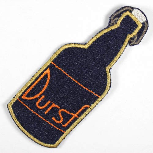 cooler Flicken Flasche Durst für Erwachsene Bio Jeans zum aufbügeln 12,8 x 5,1cm Bügelflicken Accessoire und patch cooler Flicken Flasche Durst für Erwachsene Bio Jeans zum aufbügeln 12,8 x 5,1cm Bügelflicken Accessoire und patch von Wertstueck Flickli