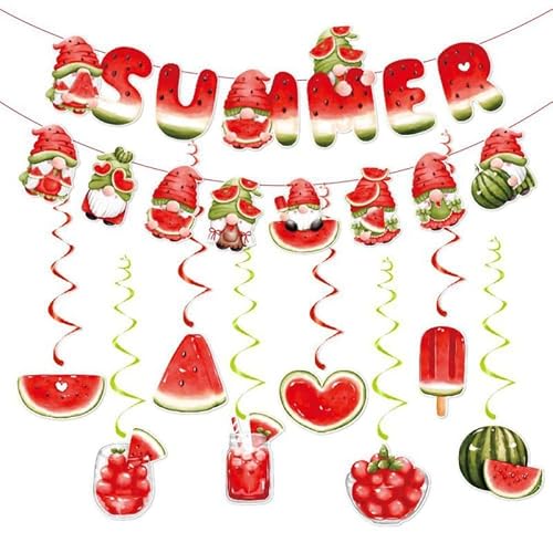 Komplettes Wassermelonen-Themenparty-Dekor-Set mit "Happy Birthday" & Wassermelonenbannern plus hängenden Wirbeln – ideal für erfrischende Sommer-Motto-Partys Komplettes Wassermelonen-Themenparty-Dekor-Set mit "Happy Birthday" & Wassermelonenbannern plus hängenden Wirbeln – ideal für erfrischende Sommer-Motto-Partys von Werwing