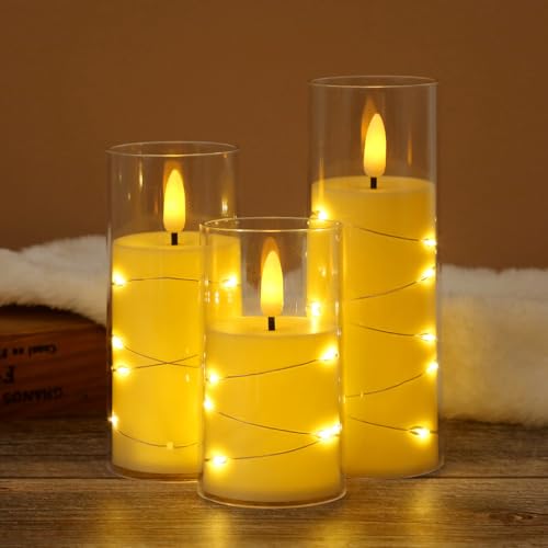 Werwing Flammenlose LED-Kerzen 3er Set - Batteriebetriebene elektronische Teelichter für Zuhause, Weihnachten & Party Ambiente Werwing Flammenlose LED-Kerzen 3er Set - Batteriebetriebene elektronische Teelichter für Zuhause, Weihnachten & Party Ambiente von Werwing