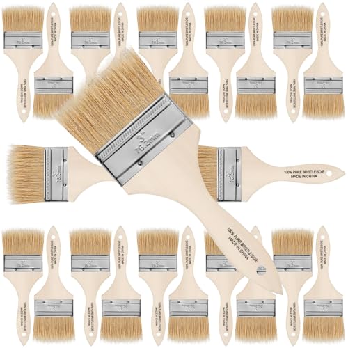 Wesquer 24Ea Einweg-Pinsel, 7,6 cm, natürliche Borsten, Pinsel für Kleber, Lack, Holzbeize, Möbelpinsel, Malerwände Wesquer 24Ea Einweg-Pinsel, 7,6 cm, natürliche Borsten, Pinsel für Kleber, Lack, Holzbeize, Möbelpinsel, Malerwände von Wesquer