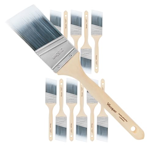 Wesquer Malerpinsel-Set, Holzbeizenpinsel, geeignet für die Malerei von Hauswänden, Möbeln, Innenschränken, waschbarer und wiederverwendbarer Profi-Pinsel-Set von Wesquer