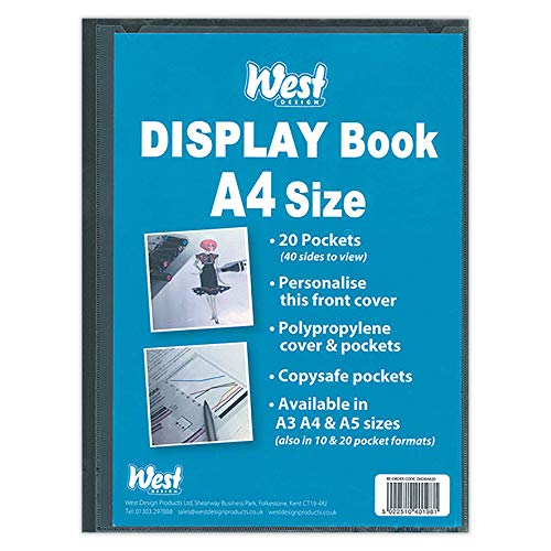 West A4 Display Book containing 10 fixed display sleeves von Westfolio