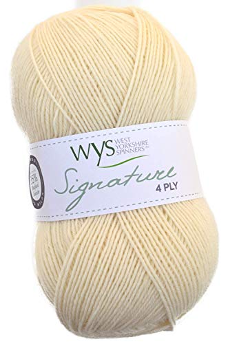 West Yorkshire Spinners WYS Sockenwolle mit Bluefaced Leicester Wolle Signature 4ply Cocktail Range Sock Yarn 010 – Milk Bottle, 100g Wolle, Sockenwolle mit Blue Faced Leicester Wool von West Yorkshire Spinners