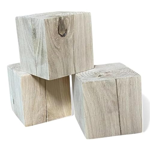 Mini Block Set aus massiver Eiche 8x8x8cm, kleine Dekosteine, Schmuckstücke, Mini Holzschmuck, Eichenwürfel (16) von WestTree