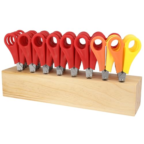 Westcott Kinderschere 32 Stück in Holzblock | Schere mit integrierter 5 cm Skala | Bastelschere 13 cm (5") ideal für Kinderhände | Sicherheit durch abgerundete Spitze | E-2150S Westcott Kinderschere 32 Stück in Holzblock | Schere mit integrierter 5 cm Skala | Bastelschere 13 cm (5") ideal für Kinderhände | Sicherheit durch abgerundete Spitze | E-2150S von Westcott